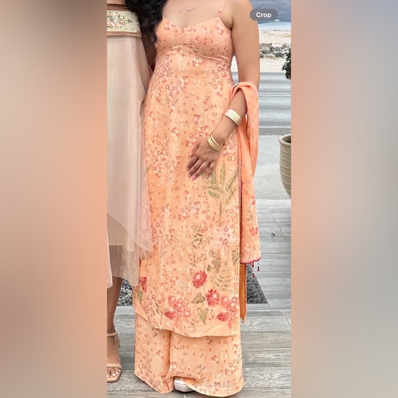 Anita Dongre Other - Anita Dongre Floral Peach Sharara Set